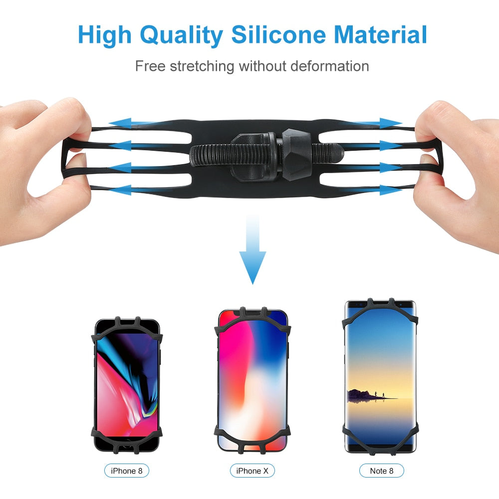 Universal Silicone Bicycle Phone Holder Mount by HitMyNeed