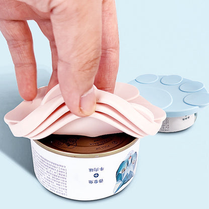 Universal Silicone Cat Food Can Lid with Spoon by HitMyNeed