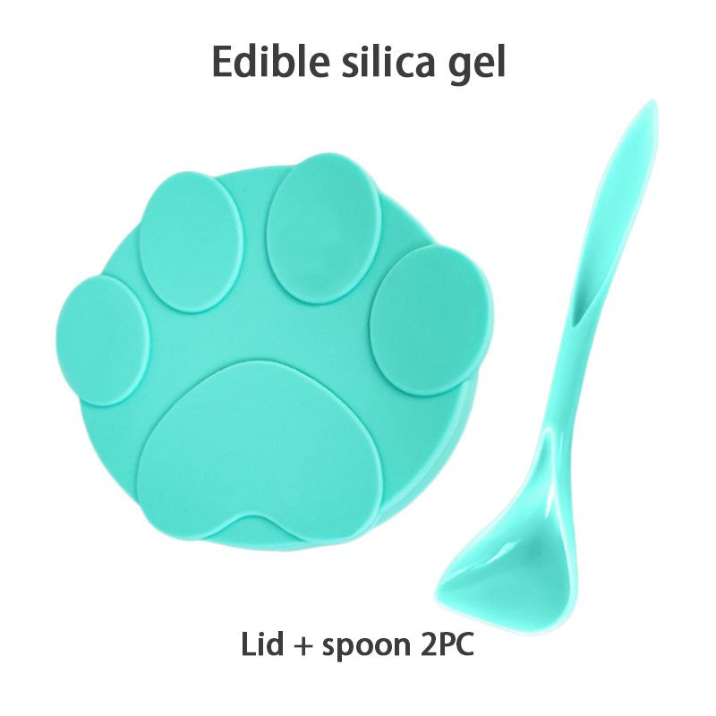 Universal Silicone Cat Food Can Lid with Spoon green by HitMyNeed