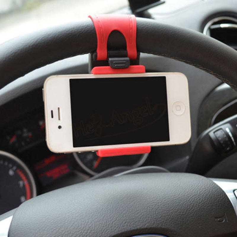 Universal Steering Wheel Phone Holder Clip Mount by HitMyNeed
