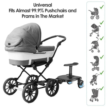 Universal Stroller Step Board Adapter with Seat by HitMyNeed