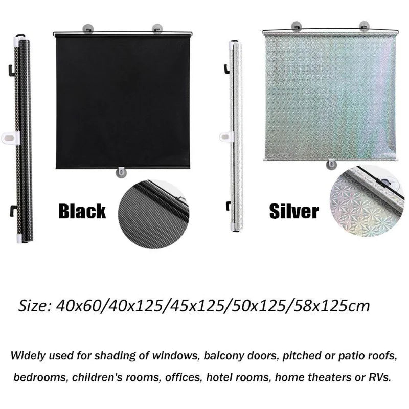 Universal Suction Cup Blackout Roller Blind by HitMyNeed