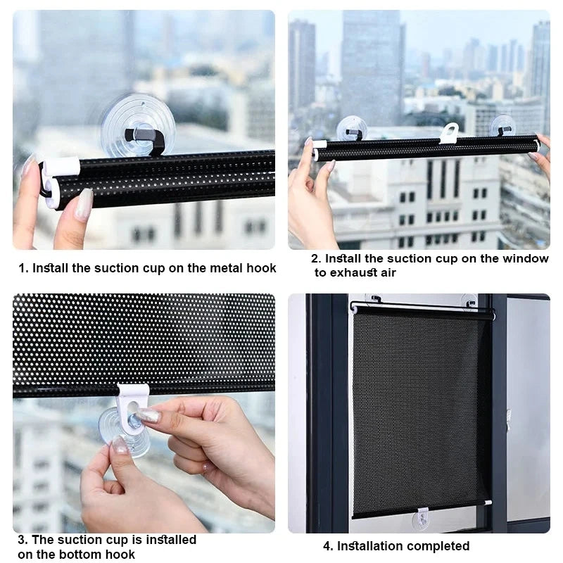 Universal Suction Cup Blackout Roller Blind by HitMyNeed
