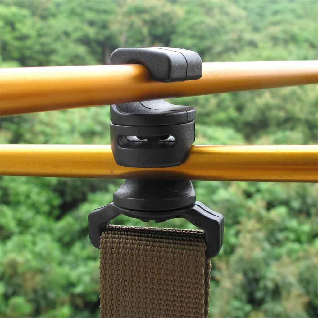 Universal Tent Pole Clip Connector 360° Rotating Hook by HitMyNeed