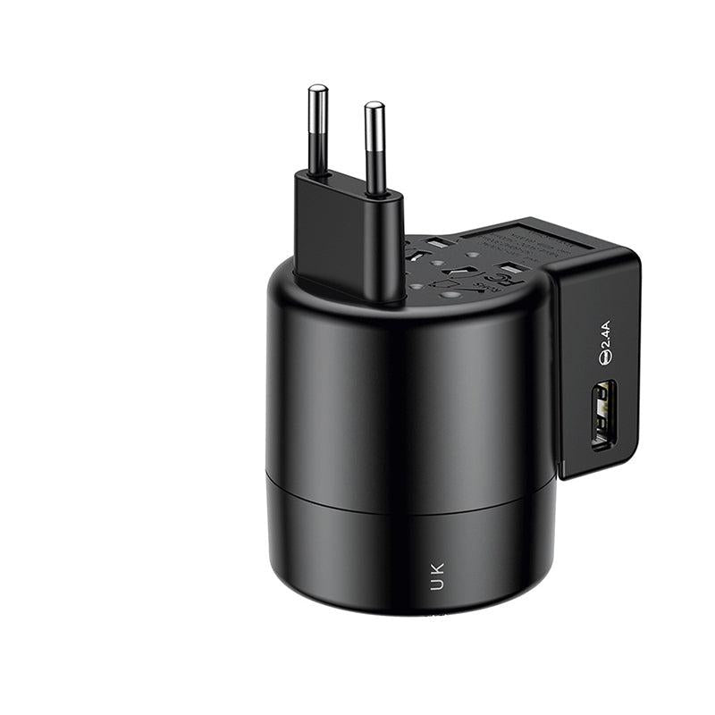 Universal Travel Adapter with Dual USB Ports by HitMyNeed