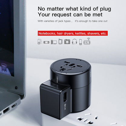 Universal Travel Adapter with Dual USB Ports by HitMyNeed