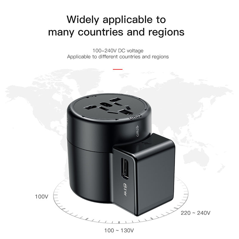 Universal Travel Adapter with Dual USB Ports by HitMyNeed