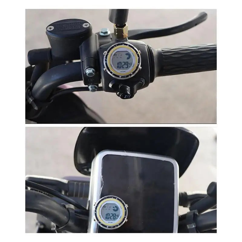 Universal Waterproof Luminous Motorcycle Handlebar Clock by HitMyNeed