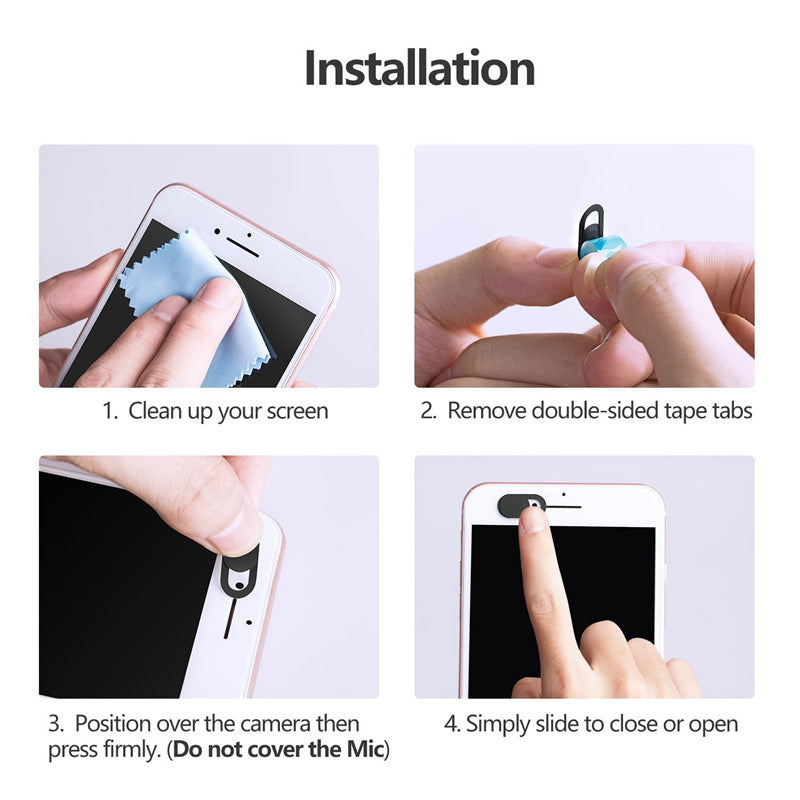 Universal Webcam Privacy Slider Cover (3-Pack) by HitMyNeed