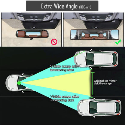 Universal Wide Angle Rear View Mirror for Cars by HitMyNeed