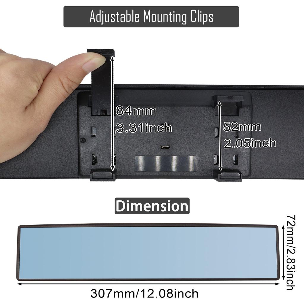 Universal Wide Angle Rear View Mirror for Cars by HitMyNeed