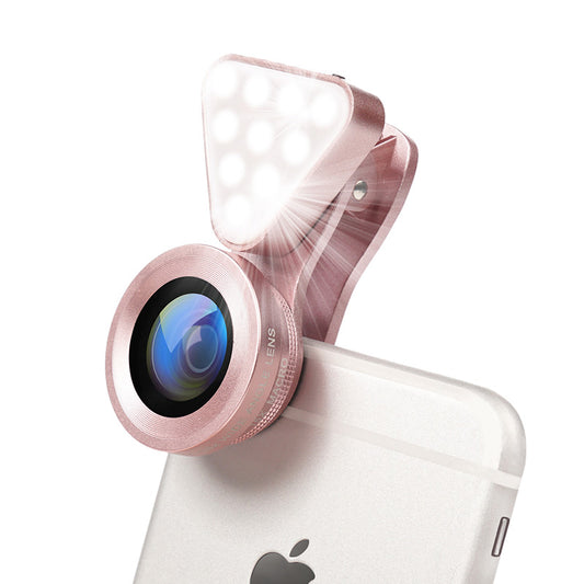 Universal Wide-Angle Selfie Lens with LED Light by HitMyNeed