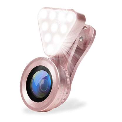 Universal Wide-Angle Selfie Lens with LED Light by HitMyNeed