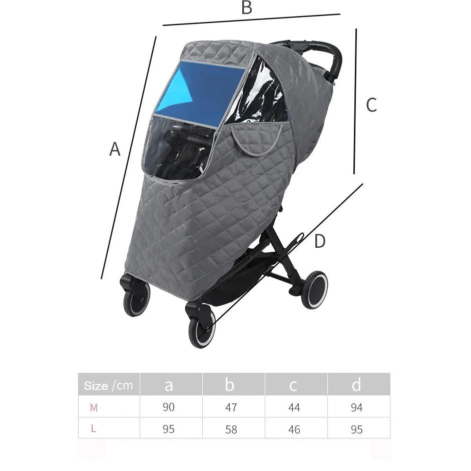 Universal Winter Waterproof Stroller Rain Cover M by HitMyNeed
