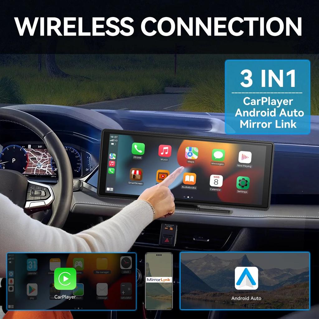 Universal Wireless CarPlay & Android Auto Touchscreen by HitMyNeed