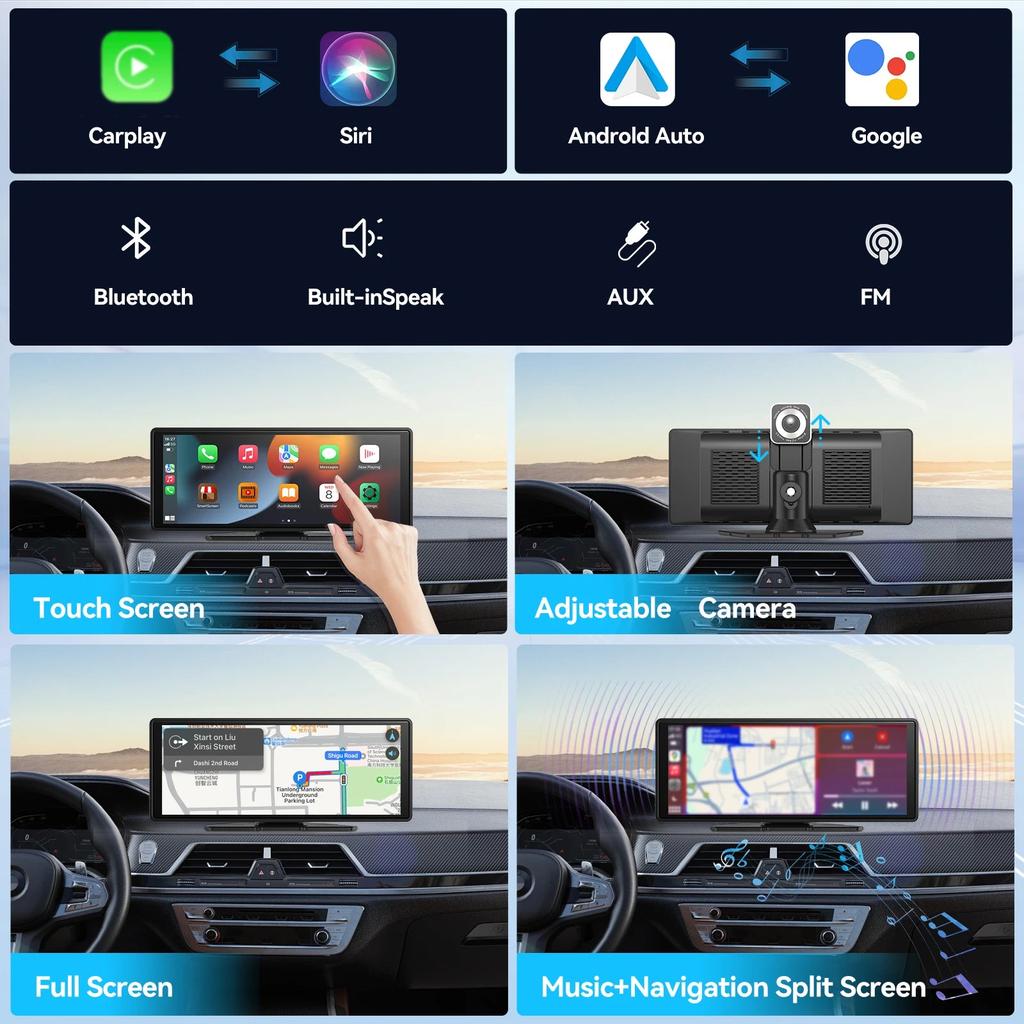 Universal Wireless CarPlay & Android Auto Touchscreen by HitMyNeed