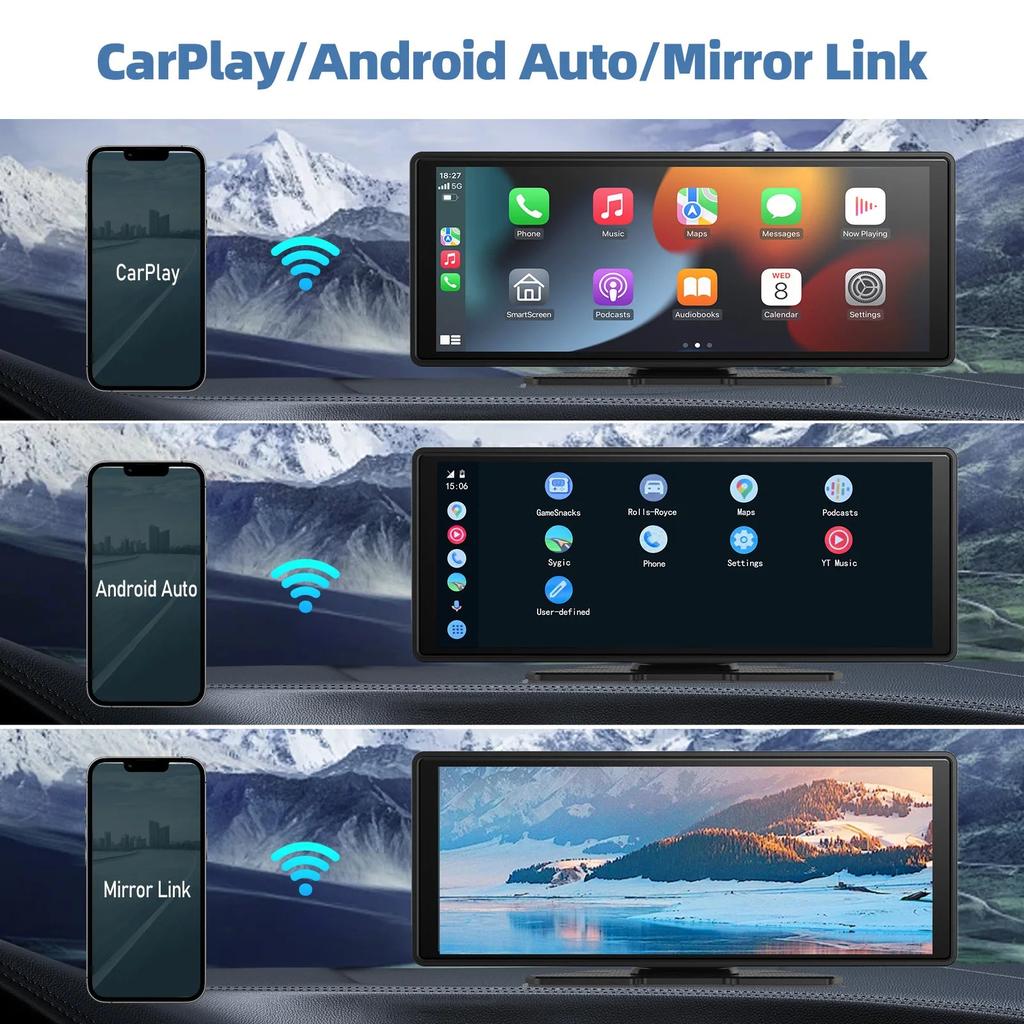 Universal Wireless CarPlay & Android Auto Touchscreen by HitMyNeed