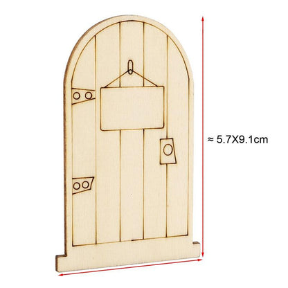 Unpainted Wooden Fairy Doors, 50-Pack Garden Ornaments by HitMyNeed