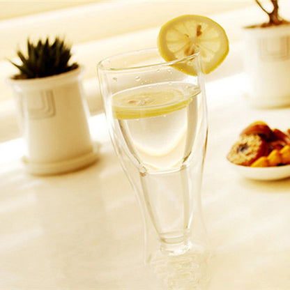Upside Down Beer Bottle Double-Wall Glass 400ml by HitMyNeed