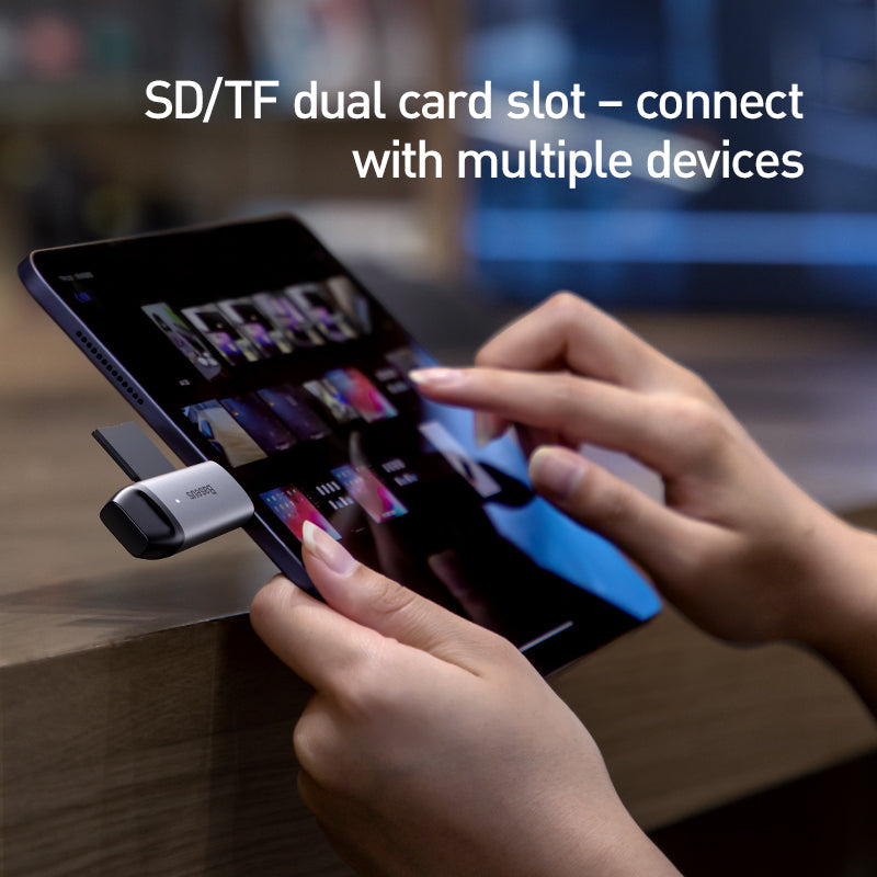 USB 3.0 OTG Card Reader with USB-C and USB-A Ports by HitMyNeed