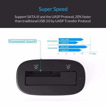 USB 3.0 SATA Hard Drive Docking Station 2.5/3.5" by HitMyNeed