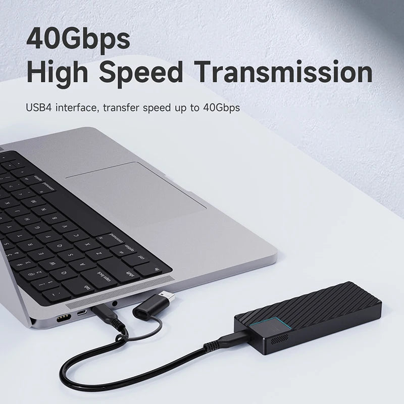 USB 4.0 40Gbps M.2 NVMe SSD Enclosure 4TB by HitMyNeed