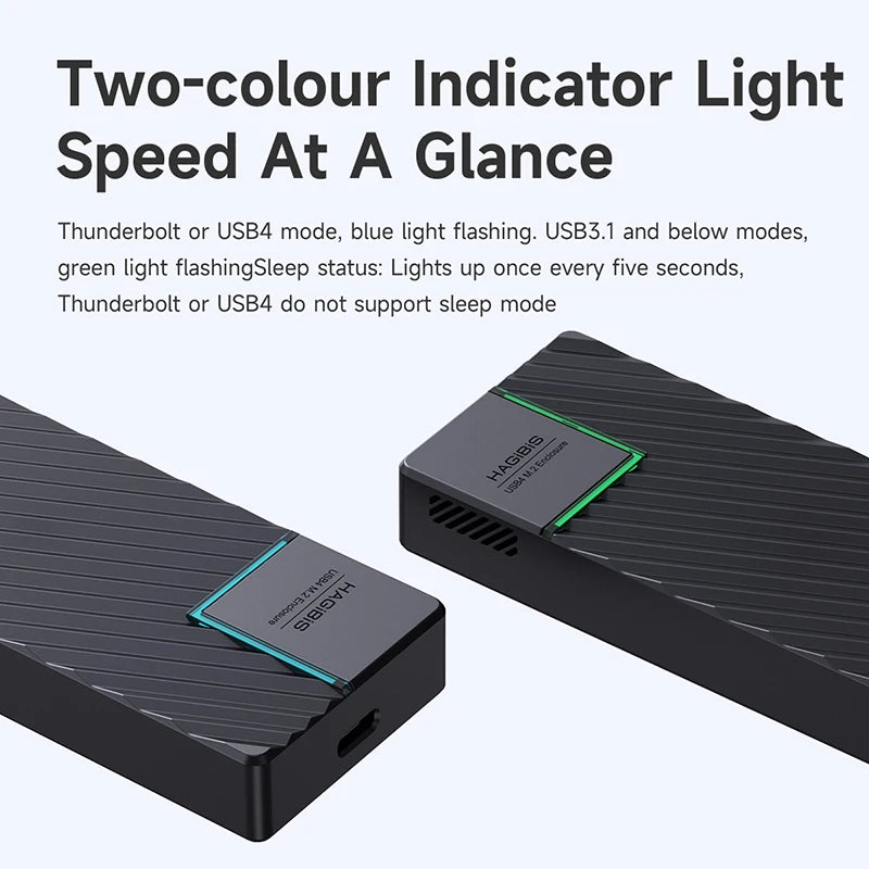 USB 4.0 40Gbps M.2 NVMe SSD Enclosure 4TB by HitMyNeed