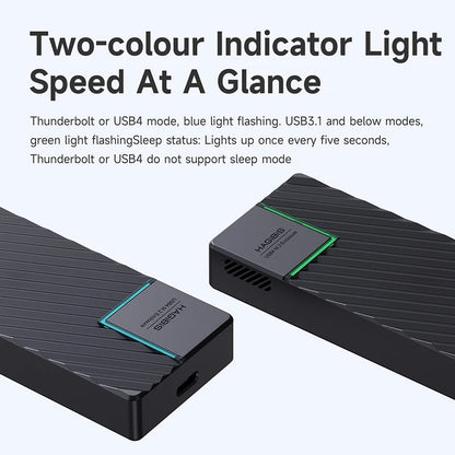 USB 4.0 40Gbps M.2 NVMe SSD Enclosure 4TB by HitMyNeed