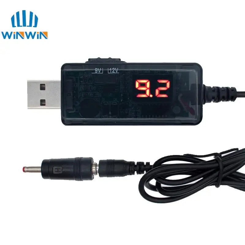 USB 5V to 9V 12V Boost Converter Cable with DC Plug by HitMyNeed