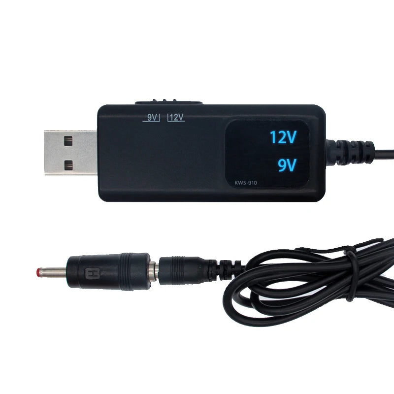 USB 5V to 9V 12V Boost Converter Cable with DC Plug kws-910 by HitMyNeed