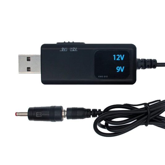 USB 5V to 9V 12V Boost Converter Cable with DC Plug kws-910 by HitMyNeed