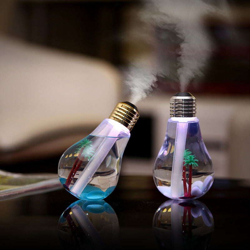 USB 7-Color Bulb Night Light Ultrasonic Humidifier by HitMyNeed