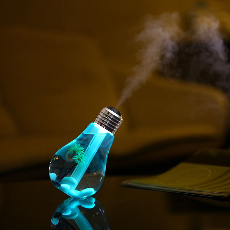 USB 7-Color Bulb Night Light Ultrasonic Humidifier by HitMyNeed