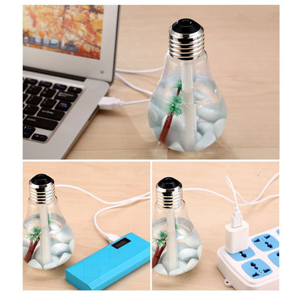 USB 7-Color Bulb Night Light Ultrasonic Humidifier by HitMyNeed
