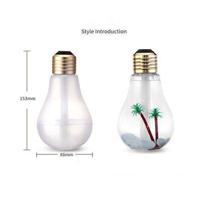 USB 7-Color Bulb Night Light Ultrasonic Humidifier by HitMyNeed