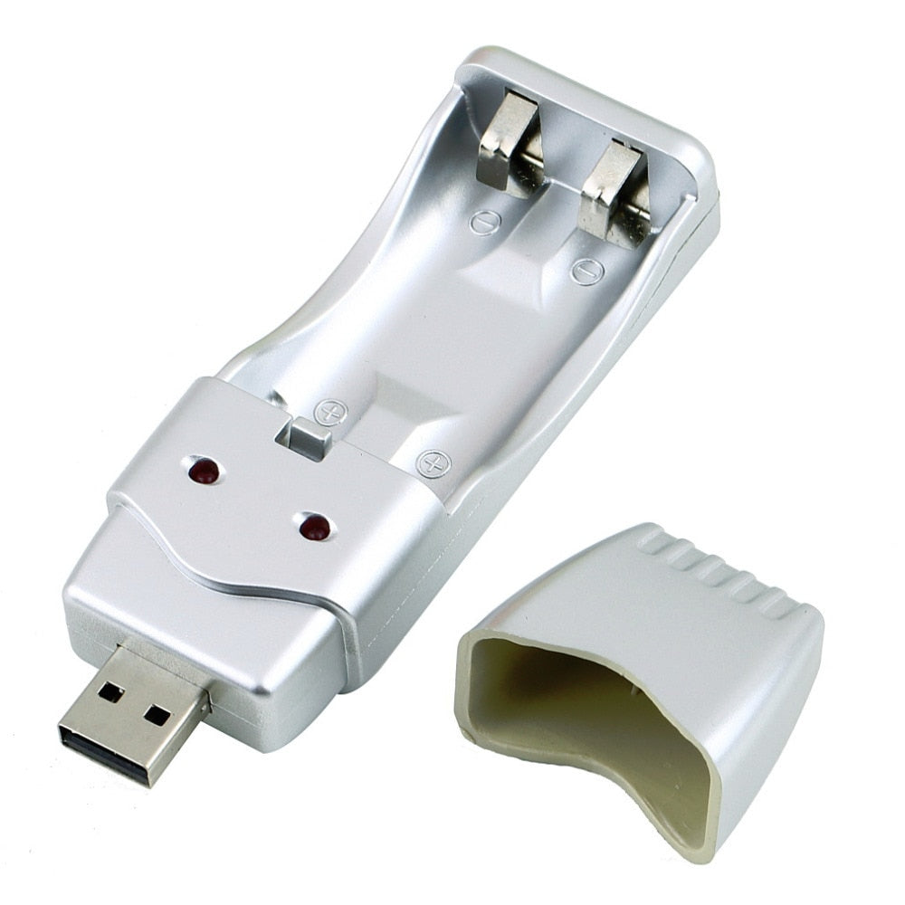 USB AA/AAA Ni-MH Battery Charger, 2-Slot by HitMyNeed