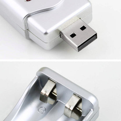 USB AA/AAA Ni-MH Battery Charger, 2-Slot by HitMyNeed