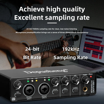 USB Audio Interface Sound Card with Mic Set 24‑bit/192kHz by HitMyNeed