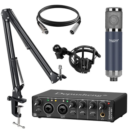 USB Audio Interface Sound Card with Mic Set 24‑bit/192kHz md22-v11 by HitMyNeed