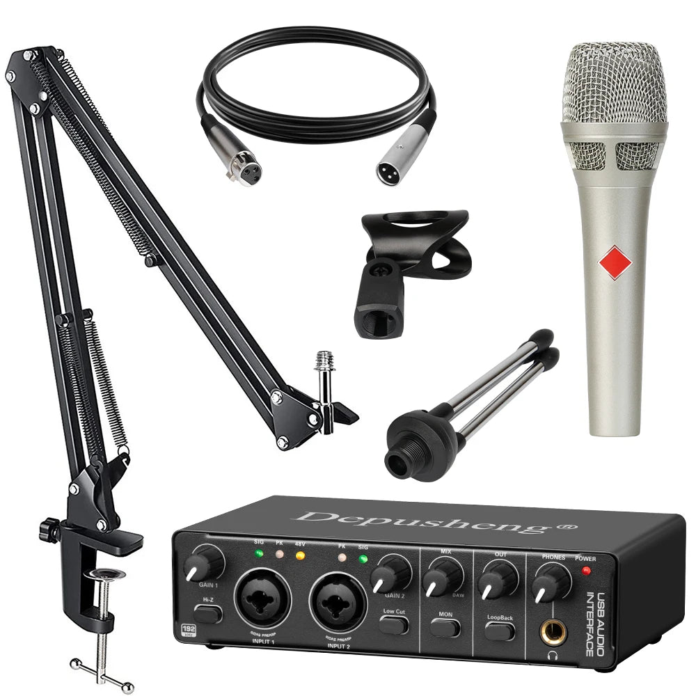 USB Audio Interface Sound Card with Mic Set 24‑bit/192kHz md22-v300 by HitMyNeed