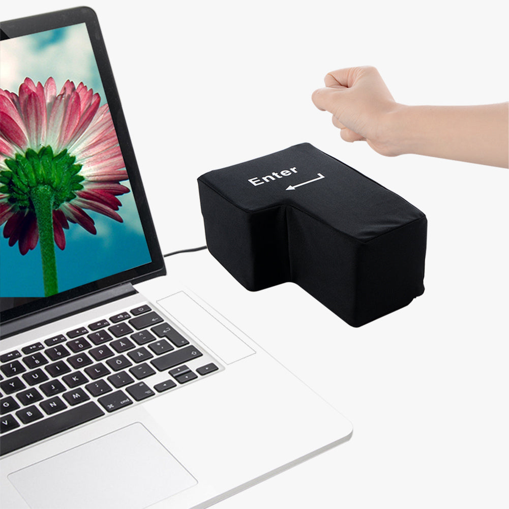 USB Big Enter Key Pillow - Oversized Enter Button by HitMyNeed