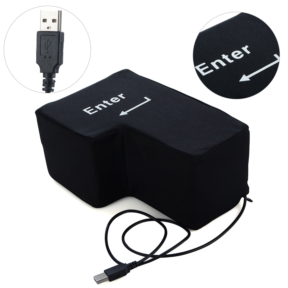 USB Big Enter Key Pillow - Oversized Enter Button by HitMyNeed