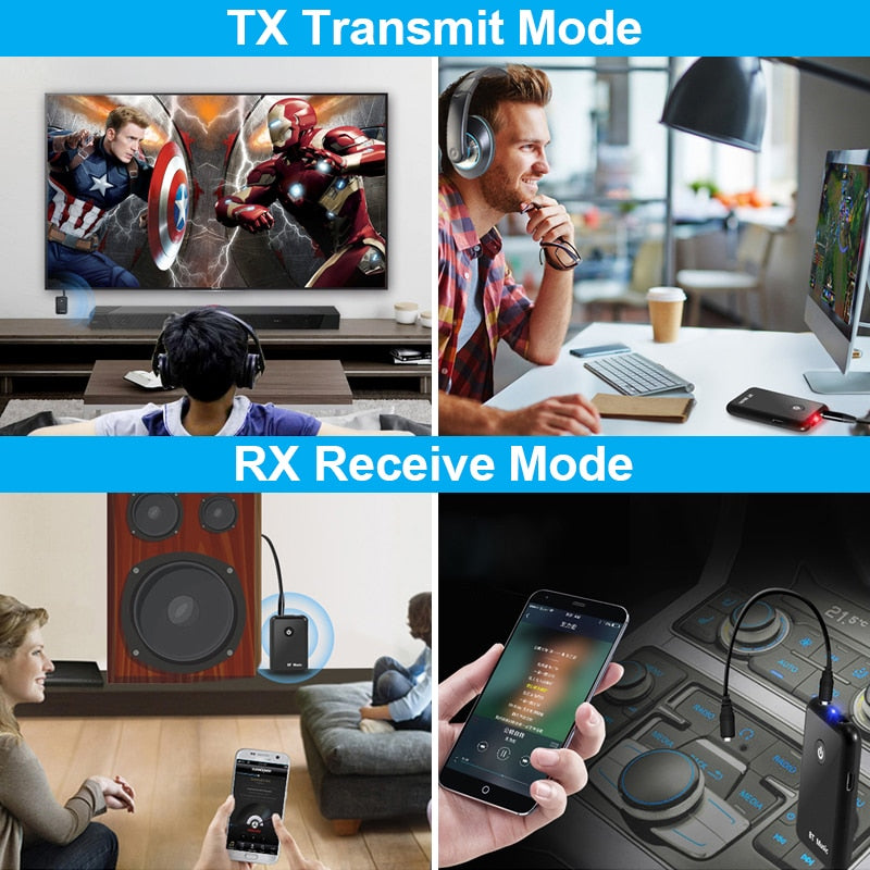 USB Bluetooth 4.2 Audio Transmitter and Receiver by HitMyNeed