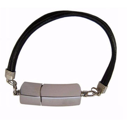 USB Bracelet with Leather Strap - Wearable Flash Drive by HitMyNeed