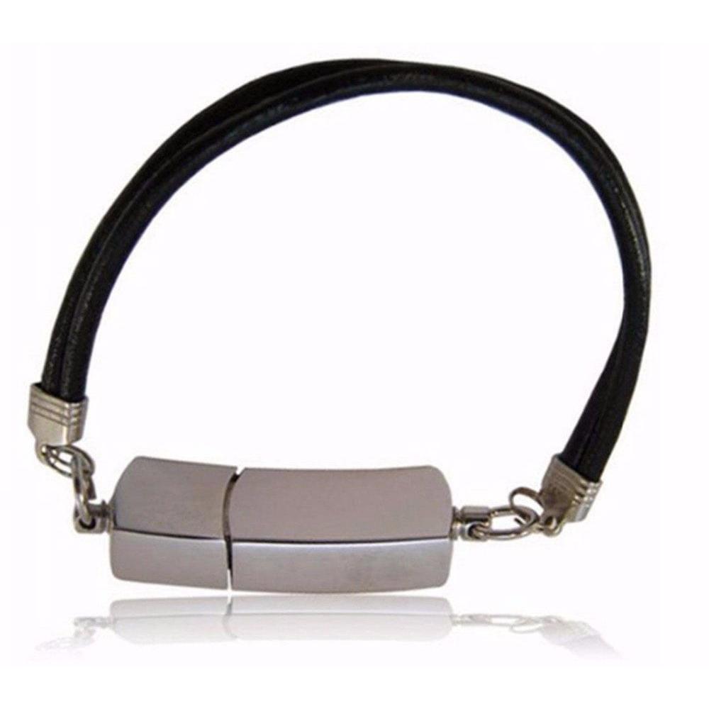 USB Bracelet with Leather Strap - Wearable Flash Drive by HitMyNeed