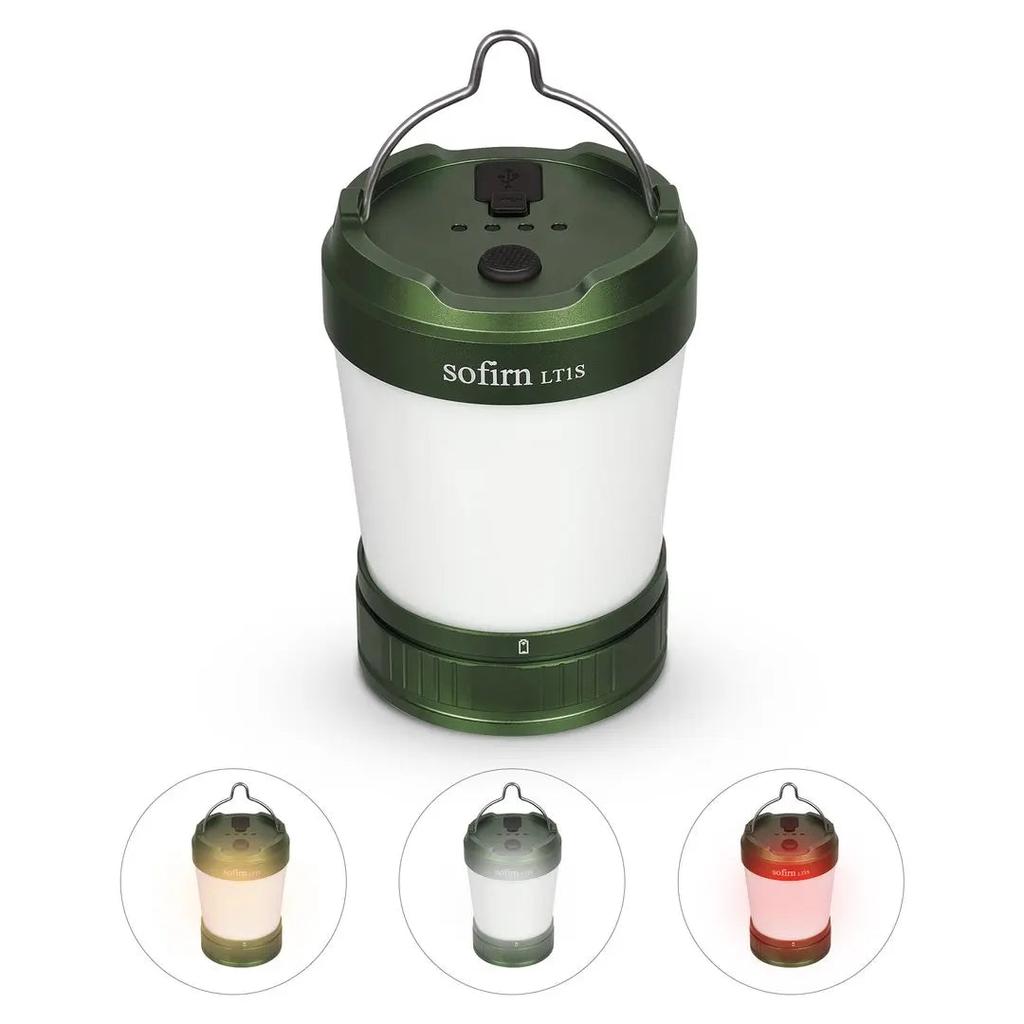 USB-C 21700 Rechargeable Camping Lantern with Power Bank green without-battery by HitMyNeed