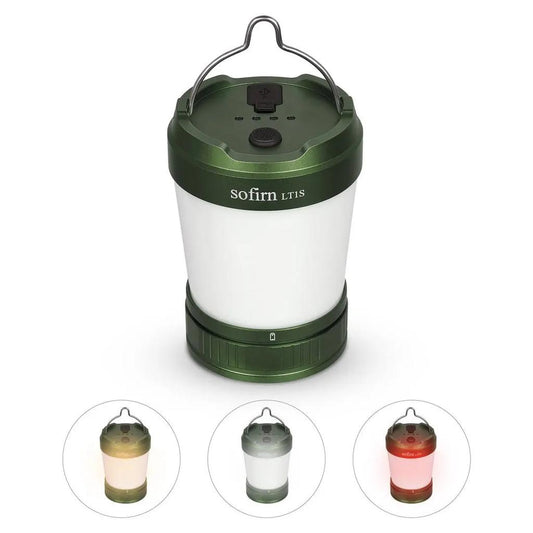 USB-C 21700 Rechargeable Camping Lantern with Power Bank green without-battery by HitMyNeed