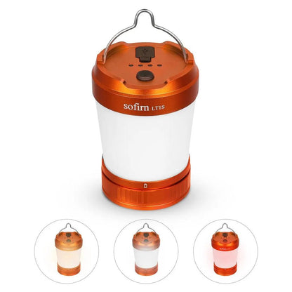 USB-C 21700 Rechargeable Camping Lantern with Power Bank orange without-battery by HitMyNeed