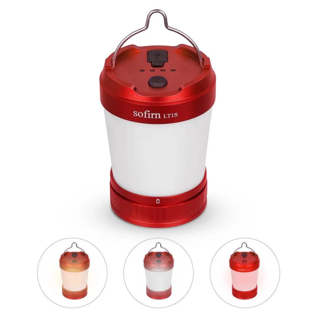 USB-C 21700 Rechargeable Camping Lantern with Power Bank red without-battery by HitMyNeed