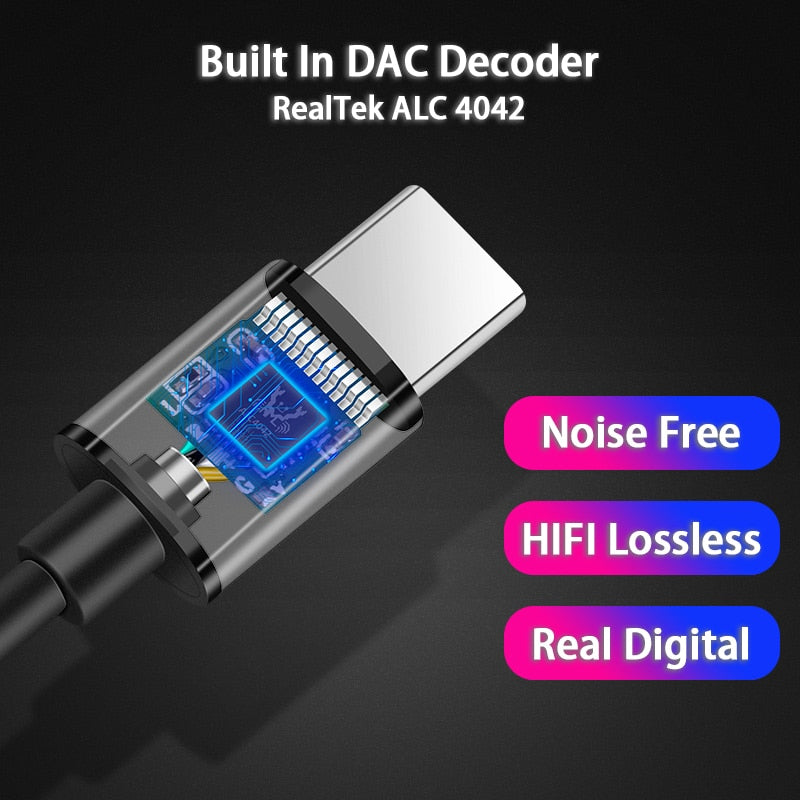 USB-C to 3.5mm Audio Adapter with DAC by HitMyNeed